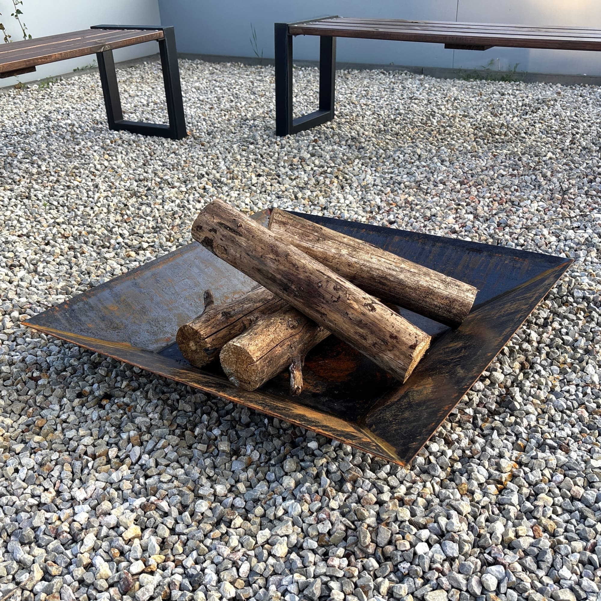 Palenisko i misa wodna LUBIANA corten 80,5x80,5 - obrazek 5