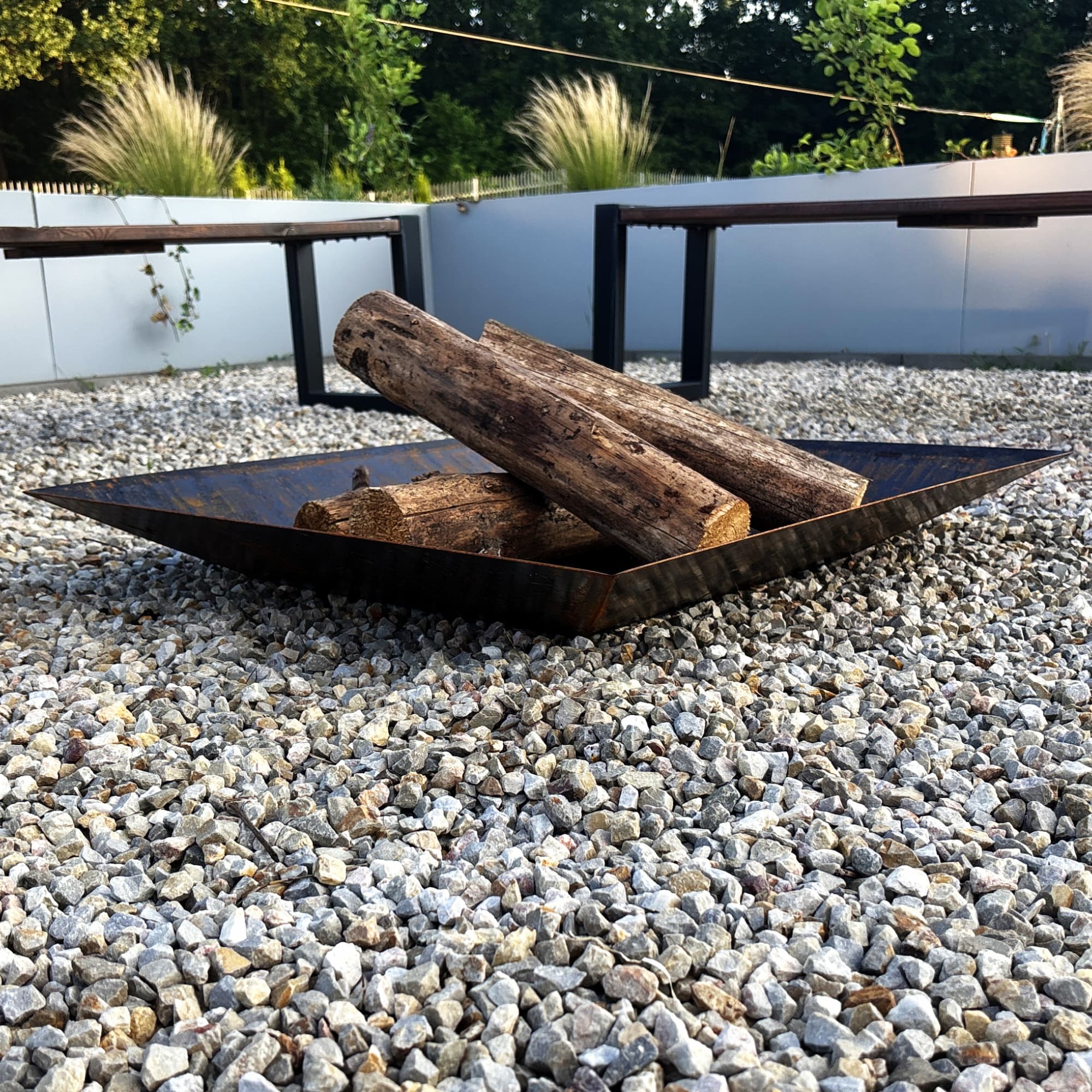 Palenisko i misa wodna LUBIANA corten 80,5x80,5 - obrazek 2